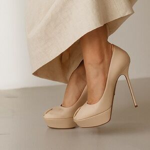 Sergio Rossi Peep-Toe Platform Pumps Size 40